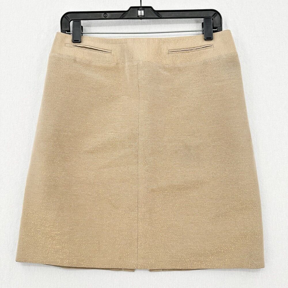 Mini Skirt Blumarine Womens Italy 46 US 10 Gold Shimmer Short Zip Holiday *Mark